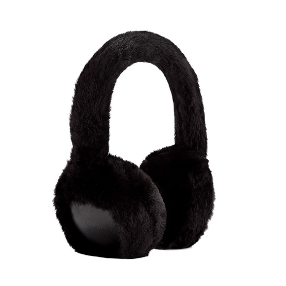 🆕 APPARIS Faux Fur Stole Wrap Scarf & Faux Fur Earmuffs Black White - Picture 9 of 9